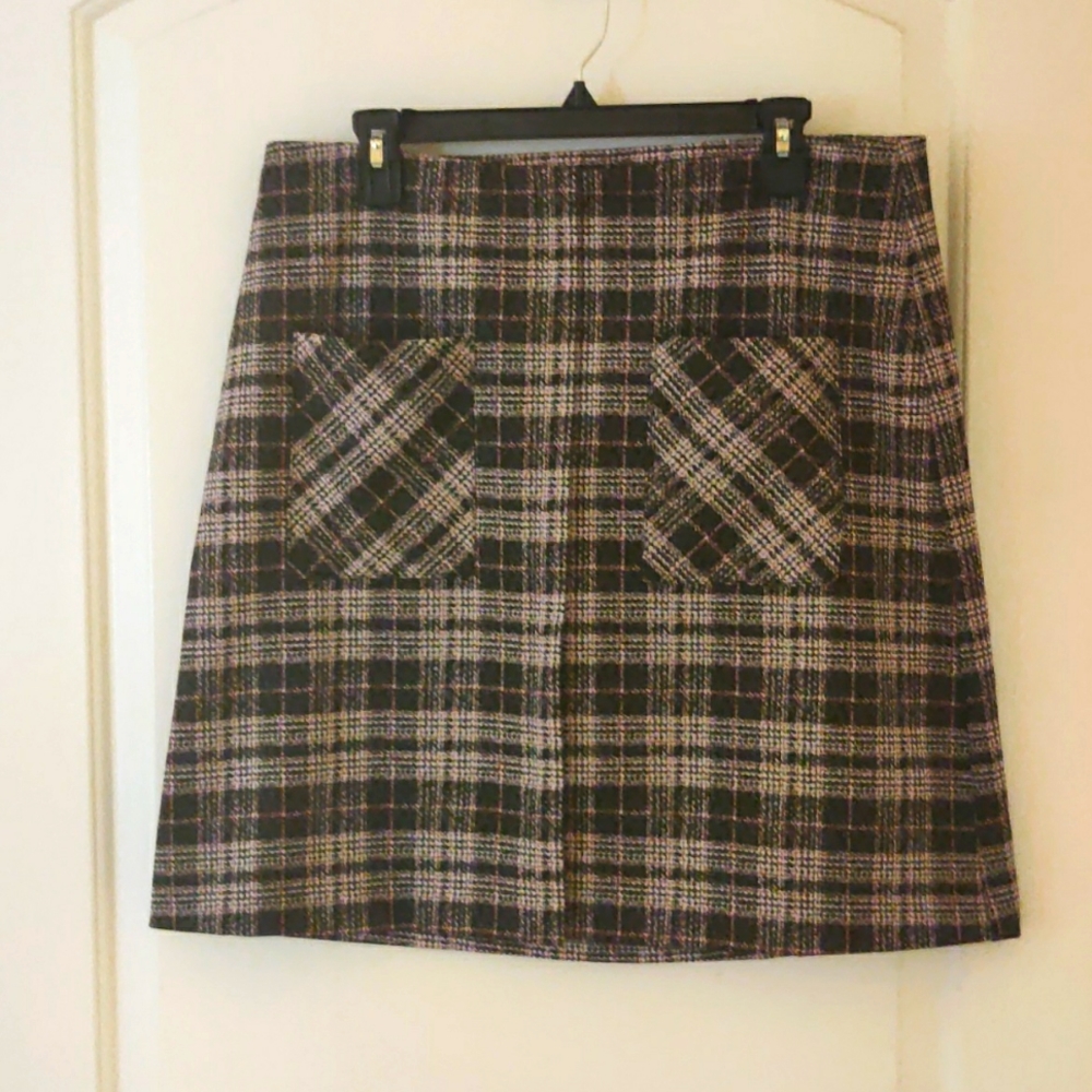 Plaid A-Line Skirt